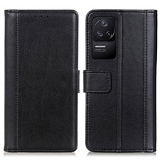 Coque Portefeuille Livre Cuir Etui Clapet N02P pour Xiaomi Poco F4 5G Noir