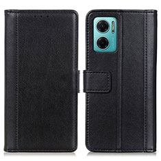 Coque Portefeuille Livre Cuir Etui Clapet N02P pour Xiaomi Redmi 10 5G Noir