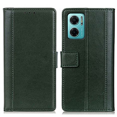 Coque Portefeuille Livre Cuir Etui Clapet N02P pour Xiaomi Redmi 11 Prime 5G Vert