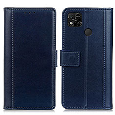 Coque Portefeuille Livre Cuir Etui Clapet N02P pour Xiaomi Redmi 9 India Bleu