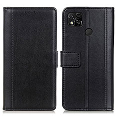 Coque Portefeuille Livre Cuir Etui Clapet N02P pour Xiaomi Redmi 9C Noir