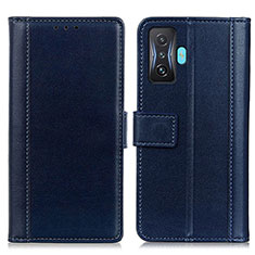 Coque Portefeuille Livre Cuir Etui Clapet N02P pour Xiaomi Redmi K50 Gaming 5G Bleu