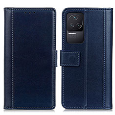 Coque Portefeuille Livre Cuir Etui Clapet N02P pour Xiaomi Redmi K50 Pro 5G Bleu