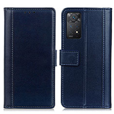 Coque Portefeuille Livre Cuir Etui Clapet N02P pour Xiaomi Redmi Note 11 Pro 5G Bleu