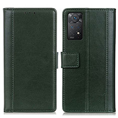 Coque Portefeuille Livre Cuir Etui Clapet N02P pour Xiaomi Redmi Note 11 Pro 5G Vert