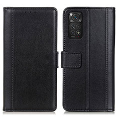 Coque Portefeuille Livre Cuir Etui Clapet N02P pour Xiaomi Redmi Note 11S 4G Noir