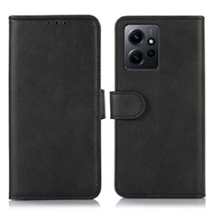 Coque Portefeuille Livre Cuir Etui Clapet N02P pour Xiaomi Redmi Note 12 4G Noir