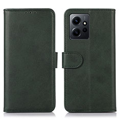 Coque Portefeuille Livre Cuir Etui Clapet N02P pour Xiaomi Redmi Note 12 4G Vert