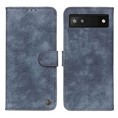 Coque Portefeuille Livre Cuir Etui Clapet N03P pour Google Pixel 7a 5G Bleu