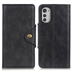 Coque Portefeuille Livre Cuir Etui Clapet N03P pour Motorola Moto E32s Noir