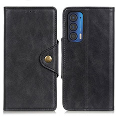 Coque Portefeuille Livre Cuir Etui Clapet N03P pour Motorola Moto Edge (2021) 5G Noir