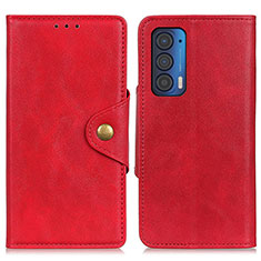 Coque Portefeuille Livre Cuir Etui Clapet N03P pour Motorola Moto Edge (2021) 5G Rouge