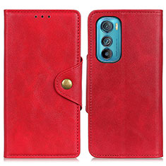 Coque Portefeuille Livre Cuir Etui Clapet N03P pour Motorola Moto Edge 30 5G Rouge