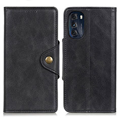 Coque Portefeuille Livre Cuir Etui Clapet N03P pour Motorola Moto G 5G (2022) Noir