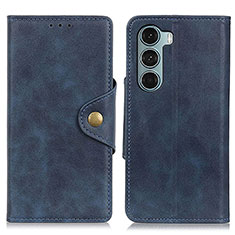 Coque Portefeuille Livre Cuir Etui Clapet N03P pour Motorola Moto G200 5G Bleu