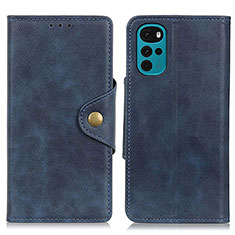 Coque Portefeuille Livre Cuir Etui Clapet N03P pour Motorola Moto G22 Bleu