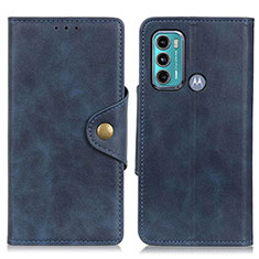 Coque Portefeuille Livre Cuir Etui Clapet N03P pour Motorola Moto G40 Fusion Bleu