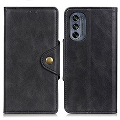 Coque Portefeuille Livre Cuir Etui Clapet N03P pour Motorola Moto G62 5G Noir