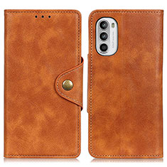 Coque Portefeuille Livre Cuir Etui Clapet N03P pour Motorola Moto G71s 5G Marron