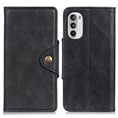 Coque Portefeuille Livre Cuir Etui Clapet N03P pour Motorola Moto G71s 5G Noir