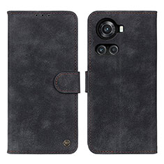 Coque Portefeuille Livre Cuir Etui Clapet N03P pour OnePlus 10R 5G Noir