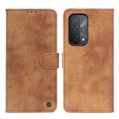 Coque Portefeuille Livre Cuir Etui Clapet N03P pour OnePlus Nord N200 5G Marron