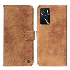 Coque Portefeuille Livre Cuir Etui Clapet N03P pour Oppo A16 Marron