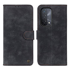 Coque Portefeuille Livre Cuir Etui Clapet N03P pour Oppo A54 5G Noir