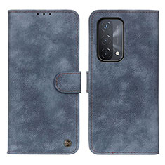 Coque Portefeuille Livre Cuir Etui Clapet N03P pour Oppo A74 5G Bleu