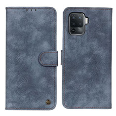 Coque Portefeuille Livre Cuir Etui Clapet N03P pour Oppo A94 4G Bleu