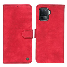 Coque Portefeuille Livre Cuir Etui Clapet N03P pour Oppo A94 4G Rouge