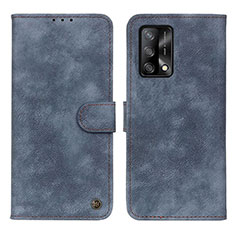 Coque Portefeuille Livre Cuir Etui Clapet N03P pour Oppo A95 4G Bleu