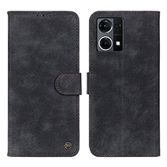 Coque Portefeuille Livre Cuir Etui Clapet N03P pour Oppo F21 Pro 4G Noir