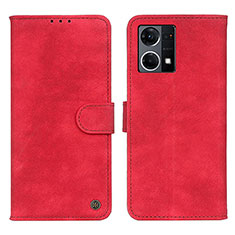 Coque Portefeuille Livre Cuir Etui Clapet N03P pour Oppo F21 Pro 4G Rouge