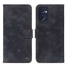 Coque Portefeuille Livre Cuir Etui Clapet N03P pour Oppo Find X5 Lite 5G Noir