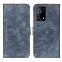 Coque Portefeuille Livre Cuir Etui Clapet N03P pour Oppo K9 5G Bleu