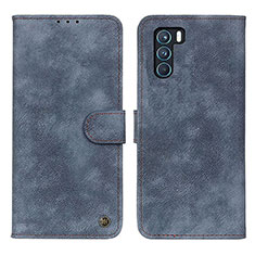 Coque Portefeuille Livre Cuir Etui Clapet N03P pour Oppo K9 Pro 5G Bleu