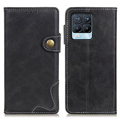 Coque Portefeuille Livre Cuir Etui Clapet N03P pour Realme 8 4G Noir