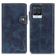 Coque Portefeuille Livre Cuir Etui Clapet N03P pour Realme 8 Pro Bleu