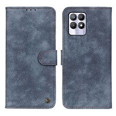 Coque Portefeuille Livre Cuir Etui Clapet N03P pour Realme 8i Bleu