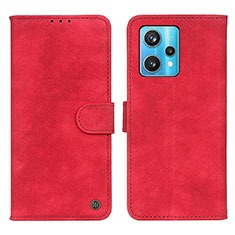 Coque Portefeuille Livre Cuir Etui Clapet N03P pour Realme 9 4G Rouge