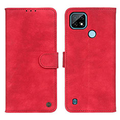 Coque Portefeuille Livre Cuir Etui Clapet N03P pour Realme C21 Rouge