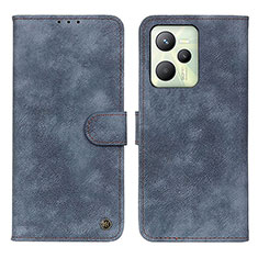 Coque Portefeuille Livre Cuir Etui Clapet N03P pour Realme C35 Bleu