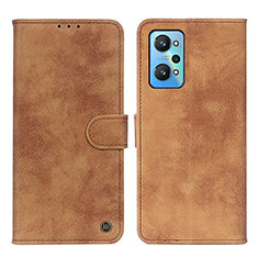 Coque Portefeuille Livre Cuir Etui Clapet N03P pour Realme GT Neo 3T 5G Marron