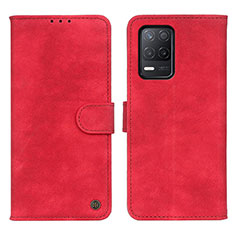 Coque Portefeuille Livre Cuir Etui Clapet N03P pour Realme V13 5G Rouge