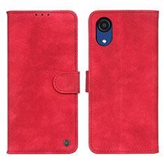 Coque Portefeuille Livre Cuir Etui Clapet N03P pour Samsung Galaxy A03 Core Rouge