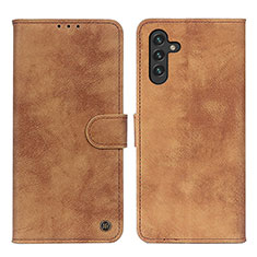 Coque Portefeuille Livre Cuir Etui Clapet N03P pour Samsung Galaxy A13 5G Marron