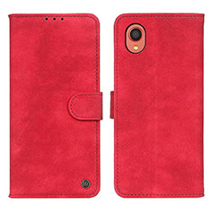 Coque Portefeuille Livre Cuir Etui Clapet N03P pour Samsung Galaxy A22 5G SC-56B Rouge