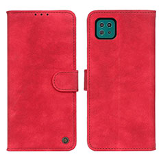 Coque Portefeuille Livre Cuir Etui Clapet N03P pour Samsung Galaxy A22s 5G Rouge