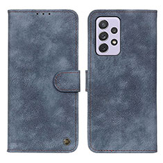 Coque Portefeuille Livre Cuir Etui Clapet N03P pour Samsung Galaxy A73 5G Bleu